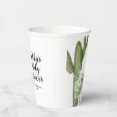 Cactus Taco Bout White Flower White Paper Cups Papieren Bekers (Rechts)