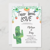 Cactus Taco Couples Shower Invitation Kaart (Voorkant)