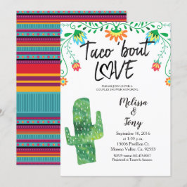 Cactus Taco Couples Shower Invitation Kaart