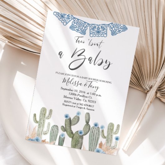 Cactus Taco 'over baby jongen douche uitnodiging