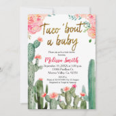 Cactus Taco Over Baby shower Kaart (Voorkant)