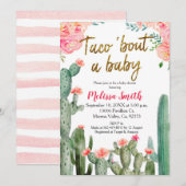 Cactus Taco Over Baby shower Kaart (Voorkant / Achterkant)