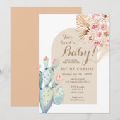 Cactus Taco ‘Over een Baby Pampas Grass Uitnodigin Kaart (Voorkant / Achterkant)