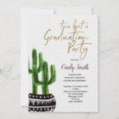 Cactus Taco over een Graduation Party Green Kaart (Voorkant)