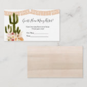 Cactus Taco over liefde hoeveel kussen spel Informatiekaartje (Voorkant / Achterkant)