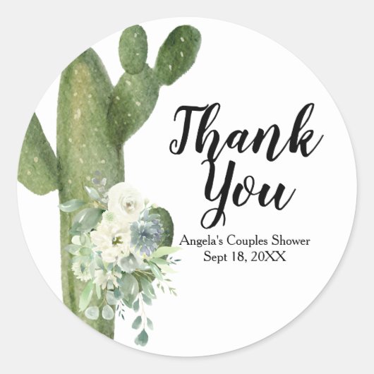 Cactus Taco over Love Couples doukin Ronde Sticker (Voorkant)