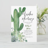 Cactus Taco over Love Couples Shower modern Kaart (Staand voorkant)