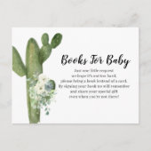Cactus Taco over White Flowers Books voor baby Uitnodiging Briefkaart (Voorkant)