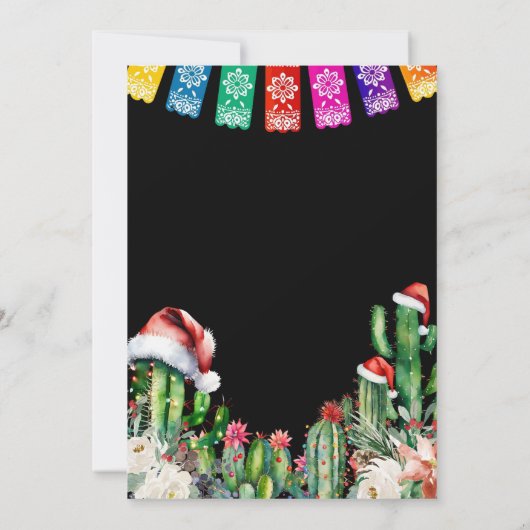 Cactus Taco voor een kerstfeest Kaart (Achterkant)