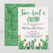 Cactus Taco'bout Een Afstudeerder Uitnodiging (Voorkant / Achterkant)