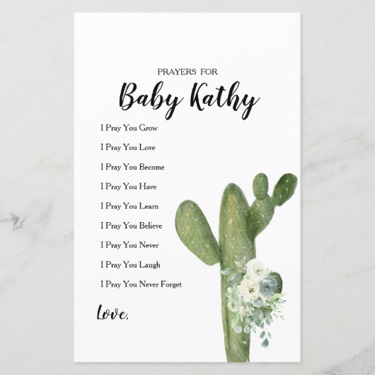 Cactus Taco's bout Love Prayers for Baby Sign (Voorkant)