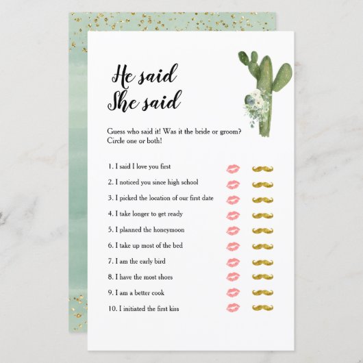 Cactus Taco's over de liefde zei dat ze zei dat Ga (Voorkant / Achterkant)