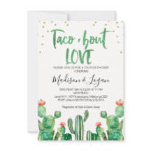 Cactus Taco's over Love Couples Shower Uitnodiging