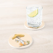 Cactus, tequila, Man van Sombrero Zandsteen Onderzetter (Zijkant)