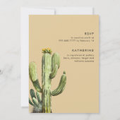 Cactus Terracotta Geometric Vrijgezellenfeest II Kaart (Achterkant)