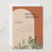 Cactus Terracotta Geometric Vrijgezellenfeest Kaart (Voorkant)