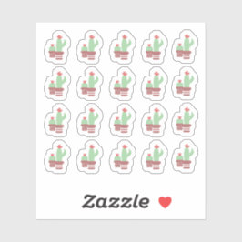 Cactus Terracotta Pots Shapes Floral Oerwoud Sticker