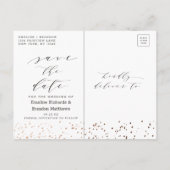 Cactus & Terrarium Geometrisch Bewaar de Datum Aankondigingskaart (Achterkant)