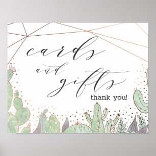 Cactus Terrarium Kaarten & Gifts Wedding Table Sig Poster