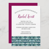 Cactus Texture Afstuderen Invitation Kaart (Voorkant / Achterkant)