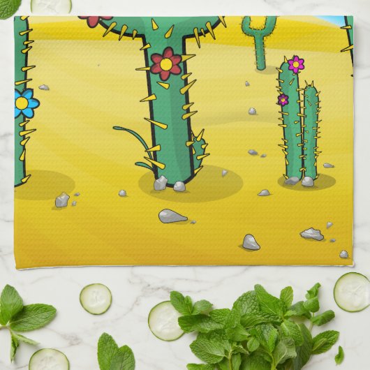 Cactus Theedoek (Gevouwen)