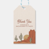 Cactus thema Bachelorette Dank u Labels Cadeaulabel (Voorkant)