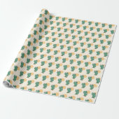 Cactus Thema Gift Wrapping Papier (Uitgerold)