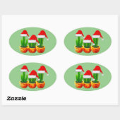 Cactus Thema Kerststickers Zegels (Vel)