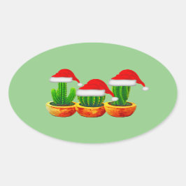 Cactus Thema Kerststickers Zegels