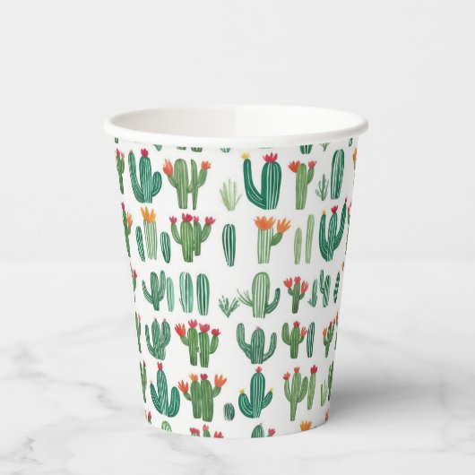 Cactus thema Southwest Charm Paper Cup Papieren Bekers (Links)