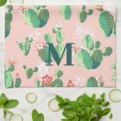 Cactus Themapakdoek met Initiaal Theedoek (Gevouwen)