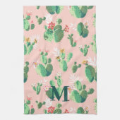 Cactus Themapakdoek met Initiaal Theedoek (Verticaal)