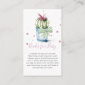Cactus Theme Book voor Baby Invitation Enclosure Informatiekaartje (Voorkant)