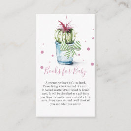 Cactus Theme Book voor Baby Invitation Enclosure Informatiekaartje