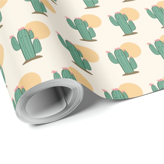 Cactus Theme Cadeauverpakking Cadeaupapier (Rol Hoek)
