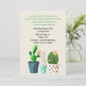 Cactus Theme Event Invitation Kaart (Staand voorkant)