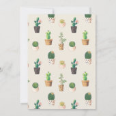 Cactus Theme Event Invitation Kaart (Achterkant)