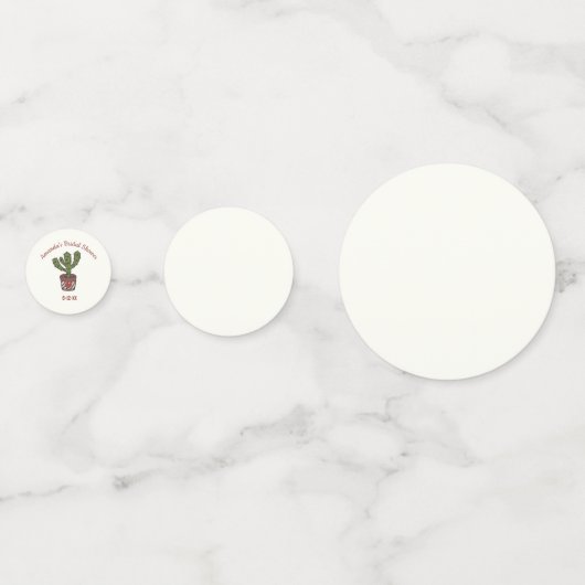 Cactus Theme Vrijgezellenfeest Gepersonaliseerd Confetti (Achterkanten)