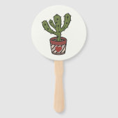 Cactus Theme Vrijgezellenfeest Gepersonaliseerd Handwaaier (Achterkant)