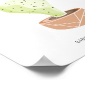 Cactus Thumbprint Guestbook, Succulent Baby shower Poster (Hoek)