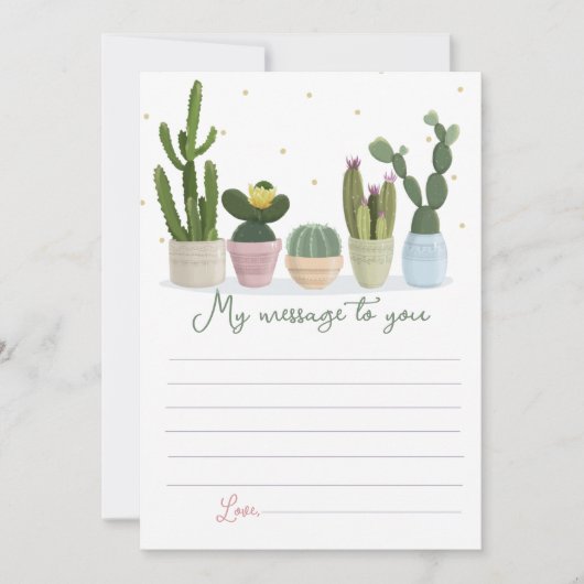 Cactus Tijdcapsule Bericht Aan Jou Kaart (Voorkant)
