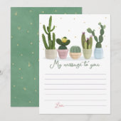 Cactus Tijdcapsule Bericht Aan Jou Kaart (Voorkant / Achterkant)