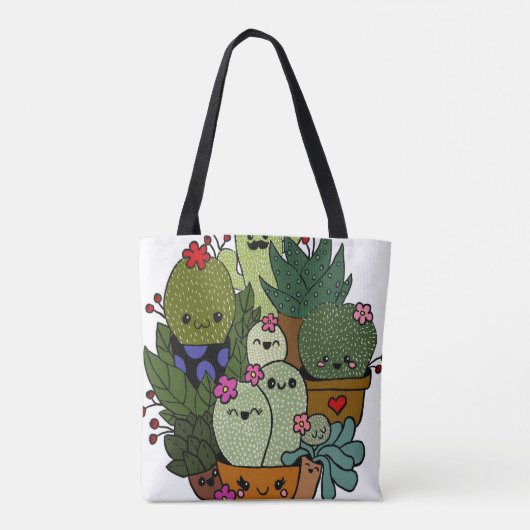 cactus tote bag (Achterkant)