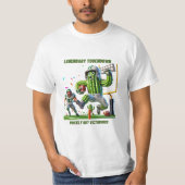 Cactus Touchdown in de eindzone T-shirt (Voorkant)