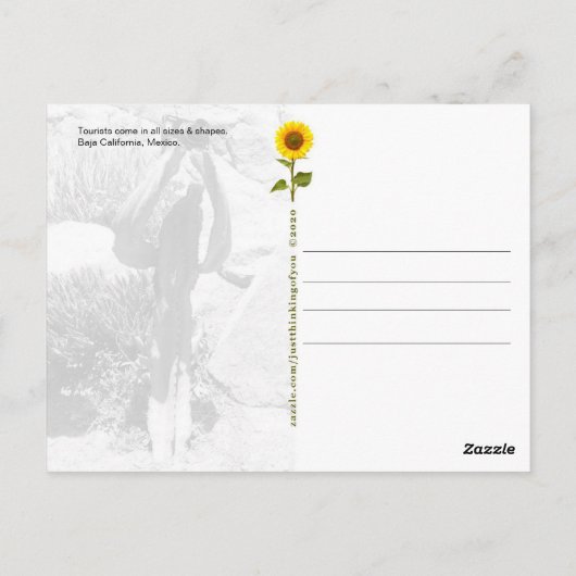 Cactus Tourist, Zeg CHEEESE - briefkaart (Achterkant)