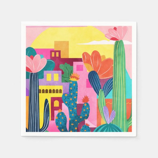 Cactus Town Servet (Voorkant)