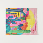 Cactus Town Wandkleed (Voorkant (horizontaal))