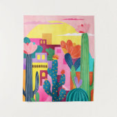 Cactus Town Wandkleed (Voorkant)