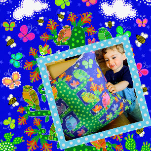 Cactus Tree of Life with Owls and Birds Kussen