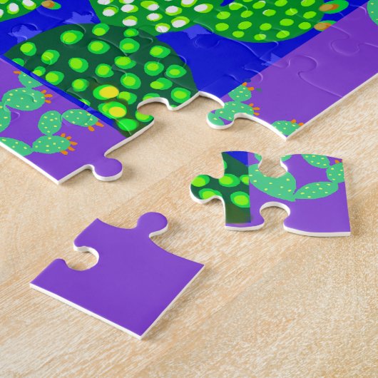 Cactus Tree of Life with Owls and Birds Legpuzzel (Zijkant)